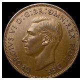 1950 Great Britain One Penny - George VI NEARLY UN