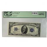 1934C $10 Silver Certificate Blue Seal PCGS 64PPQ
