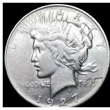 1927 Silver Peace Dollar NEARLY UNCIRCULATED