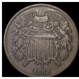 1868 Copper Two-Cent Piece LIGHTLY CIRCULATED