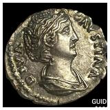 Roman Empire Faustina I, Posthumus Silver Denariu
