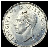 1945 Great Britain Silver Shilling - George VI NEA