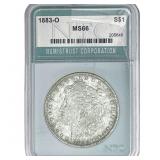 1883-O Morgan Silver Dollar NTC MS66