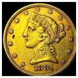 1881 Liberty Head Half Eagle $5 Gold CLOSELY UNCIR