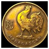 1934 Madagascar Bronze 50 Centimes NEARLY UNCIRCUL