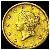 1852 Gold $1 Type 1 CHOICE AU