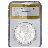 1883-O Morgan Silver Dollar PGA MS63