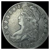 1808 Silver Half Dollar (Capped Bust) NEARLY UNCIR