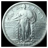 1917 Type 1 Standing Liberty Quarter NEARLY UNCIRC