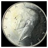 1938 Sweden Silver 2 Kroner UNCIRCULATED