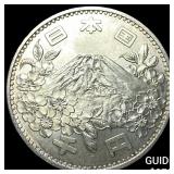 1964 Japan Silver 1000 Yen - Olympics NEARLY UNCIR
