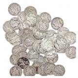 [50 Coins]Mixed Dates Silver Mercury Dime Roll