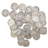 [50 Coins]Mixed Dates Silver Mercury Dime Roll