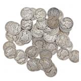 [52 Coins]Mixed Dates Silver Mercury Dime Roll
