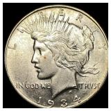 1934 Silver Peace Dollar CHOICE AU