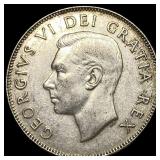1950 Canada Silver 50 Cents NEARLY UNCIRCULATED