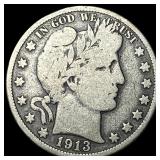 1913 Barber Half Dollar NICELY CIRCULATED