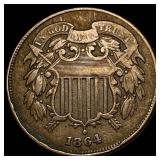 1864 Copper 2 Cents LIGHTLY CIRCULATED