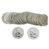 [20 Coins]Mixed Dates Franklin 50C Proof Roll