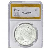 1926 Silver Peace Dollar PGA MS65
