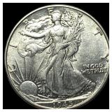1945 Silver Half Dollar Walking Liberty CHOICE AU
