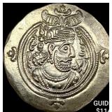 Sasanian 590-628 AD Silver Drachm UNCIRCULATED