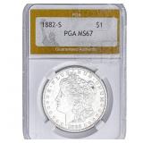 1882-S Morgan Silver Dollar PGA MS67