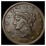 1840 Braided Hair Large Cent LIGHTLY  CIRCULATED