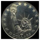 2000 Liberia Copper-Nickel 5 Dollars NEARLY UNCIRC