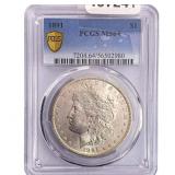 1891 Morgan Silver Dollar PCGS MS64
