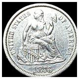 1876-CC Silver Dime CLOSELY UNCIRCULATED