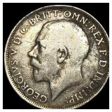 1915 Great Britain Silver Florin - George V NEARLY