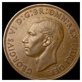 1950 Great Britian One Penny - George VI NEARLY UN