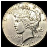1927 Silver Peace Dollar CLOSELY UNCIRCULATED