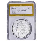 1897-O Morgan Silver Dollar PGA MS62+