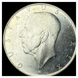 1938 Sweden Silver 2 Kroner UNCIRCULATED