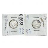 [2 Coins] 1899-1900 Barber Dime