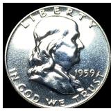 1959 Franklin Silver Half Dollar GEM PROOF