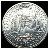 1936 Silver Rhode Island Tercentenary Half Dollar