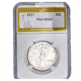 1917 Walking Liberty Half Dollar PGA MS66