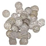 [54 Coins]Mixed Dates Silver Mercury Dime Roll