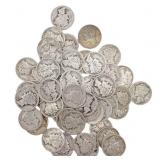 [59 Coins]Mixed Dates Silver Mercury Dime Roll