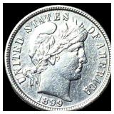 1899 Silver Barber Dime CHOICE AU