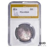 1826 Capped Bust Half Dollar PGA MS64