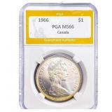 1966 Canada Silver Dollar PGA MS66
