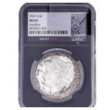1921-D Morgan Silver Dollar NGC MS64 Vaultbox