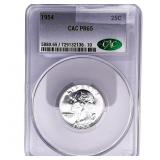 1954 Washington Silver Quarter CAC PR65