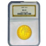 1899 $10 Gold Eagle NGC MS63