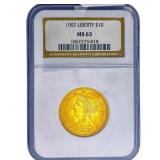 1907 $10 Gold Eagle NGC MS63