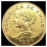 1958 Chile Gold 100 Pesos (10 Condores) UNCIRCULAT